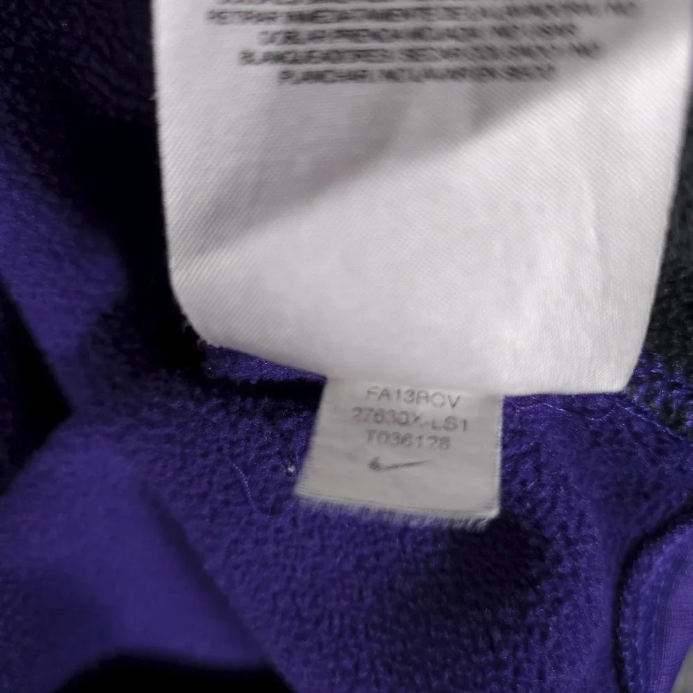 Nike LSU Tigers Hoodie Men's M Purple‎ Therma-Fit Sweatshirt NCAA Authentic